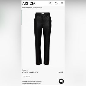Mid Rise Vegan Leather Pant